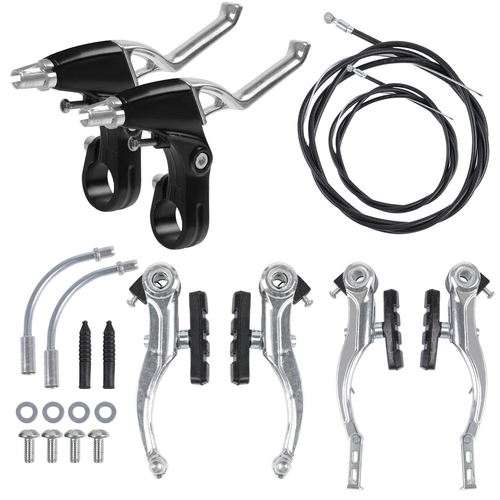Mountain Bike V Brake Set Front and Rear MTB Hybrid Callipers Cables Lever Kit