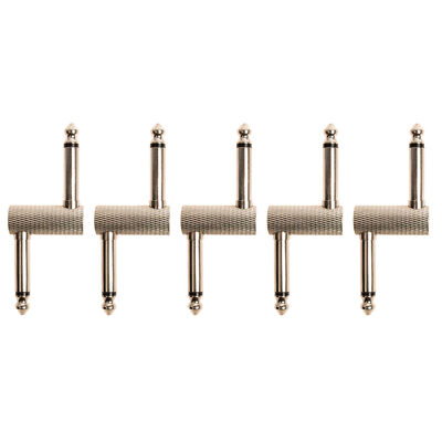 5pcs Nickel Plated Single Channel 6.35 Audio Adapter Dual Effect Pedal Connector