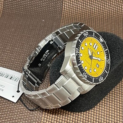 Pre-owned Citizen Nj0170-83z Yellow Dial Automatic Stainless Steel Analog Men Dress Watch