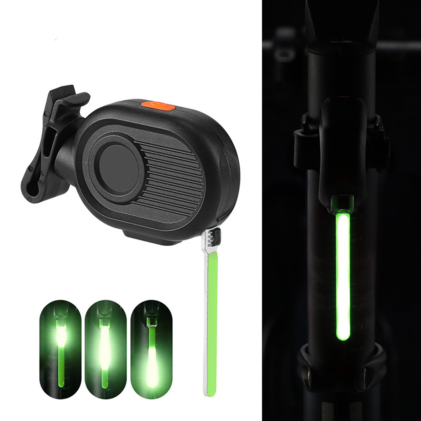 1*USB LED Bicycle Bike Indicator Rear Tail Light Flowing Nav