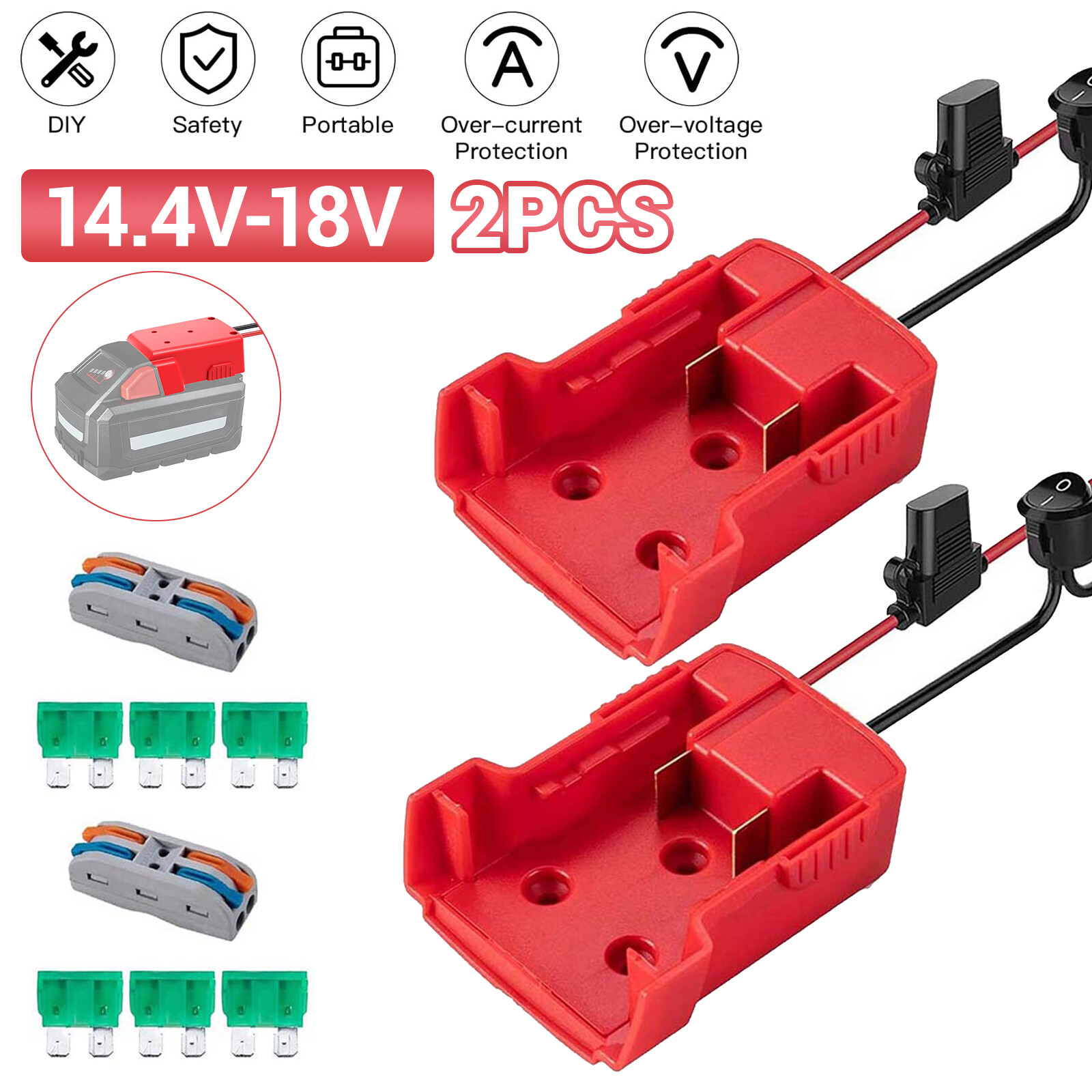 Battery Adapter Power Wheels Adapter For Milwaukee 18V Battery For