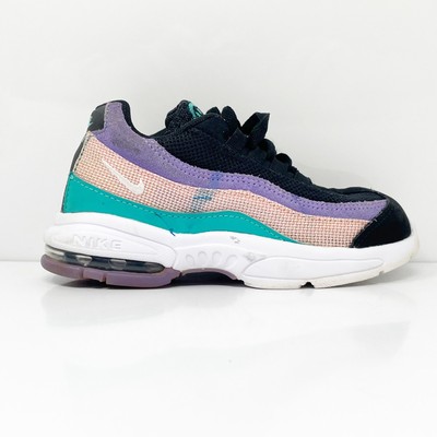 

Nike Girls Air Max 95 CI5648-001 Черные кроссовки для бега, размер 10C, Черный, Air Max 95