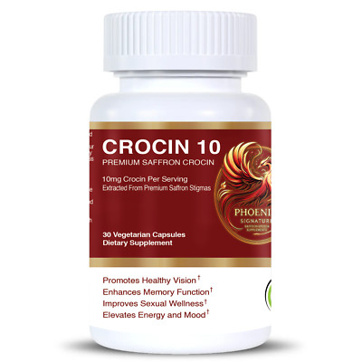 Saffron Extract: Pure Saffron Crocin 25mg Supplement | Premium Quality | 30 Veg