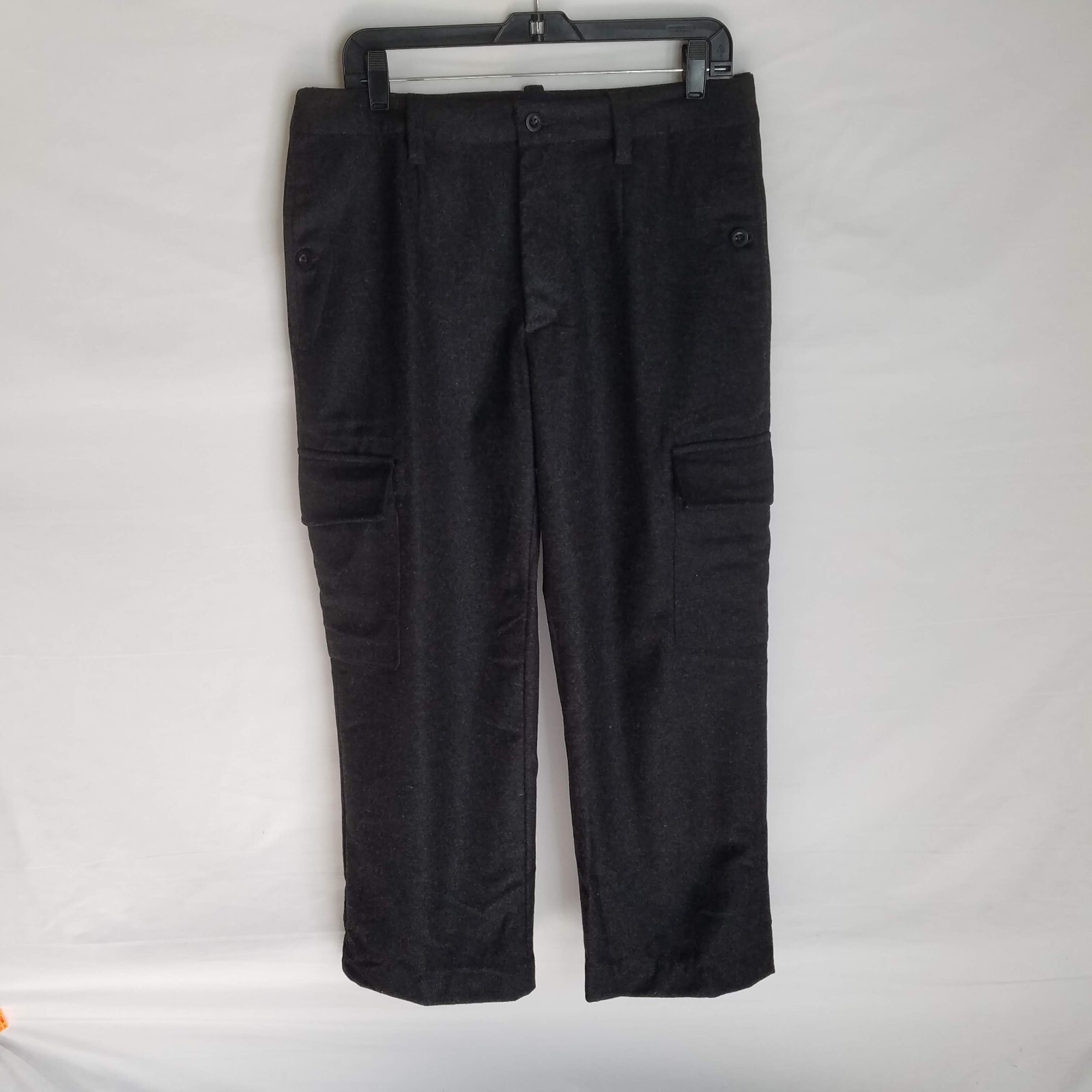 Vintage GAP Mens Grey Wool Polyester Straight Wide Leg Cargo Vintage GAP Mens Grey Wool Polyester Straight Wide Leg Cargo