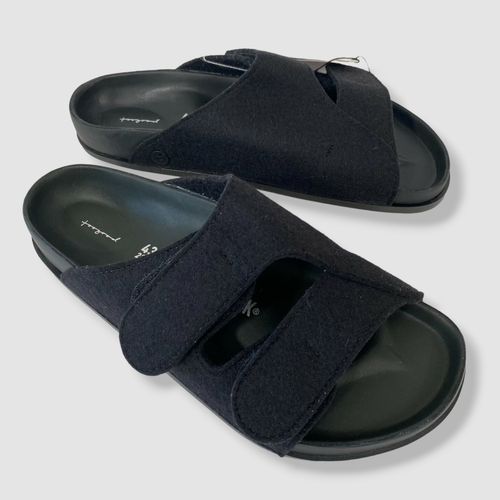 $450 Birkenstock x Toogood Women's Black Forager Wool Slide
