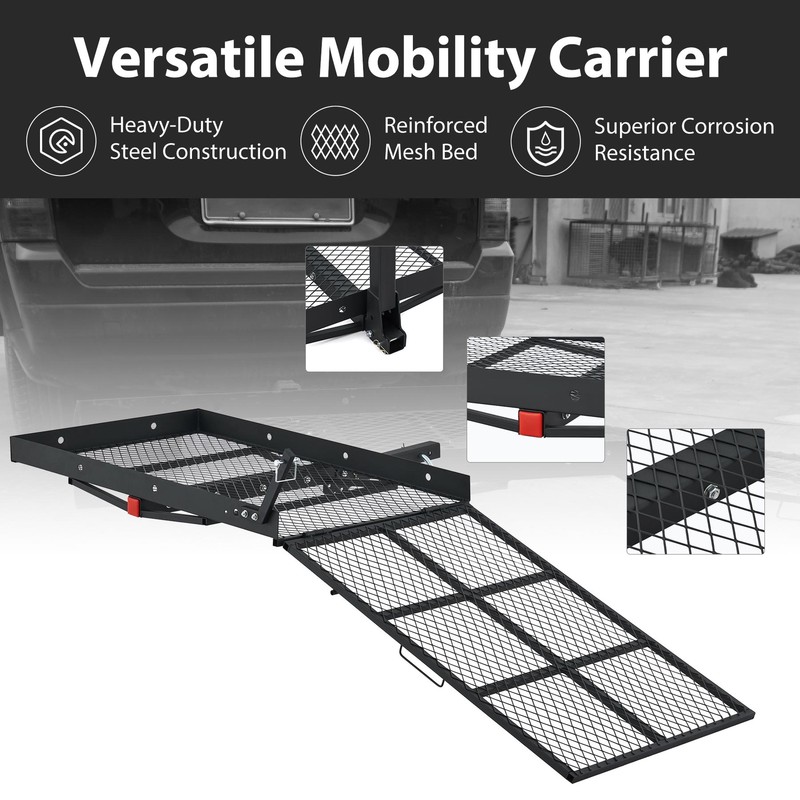 Carrier Rack Disability Medical Rack Ramp Hitch Mount