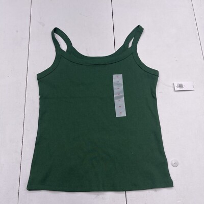 Old Navy Green Fitted Ribbed Knit Tank Women s Size Medium