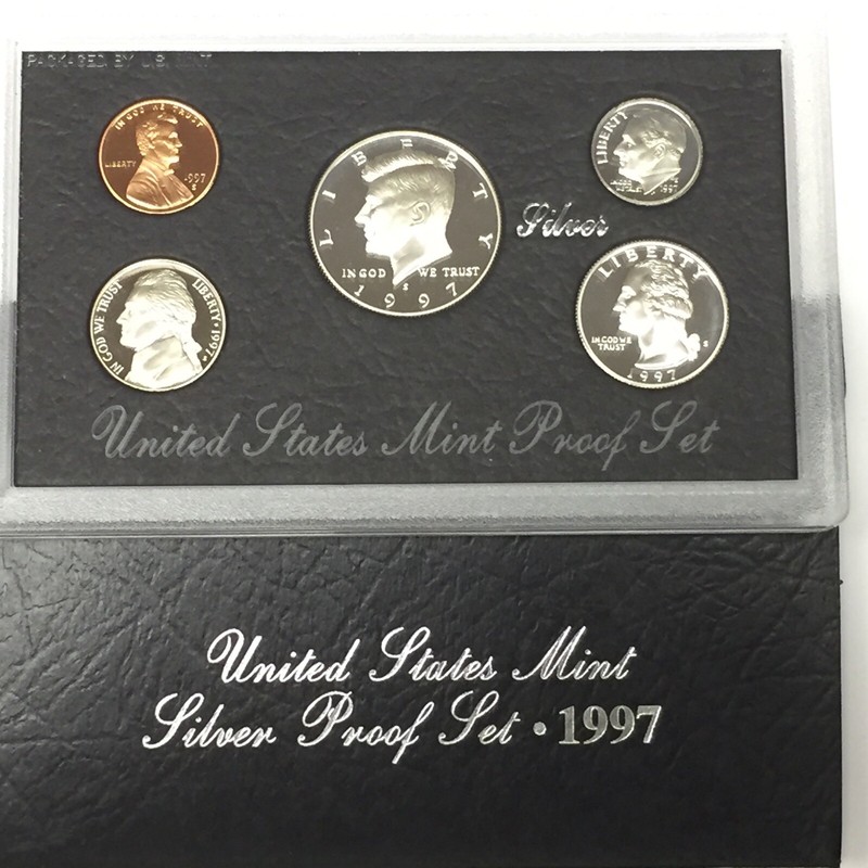 1997 US Mint Silver Proof Set 5 Piece Silver Set with Box & COA | eBay