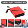 Zettokete Trading Card Binder 4 Pocket with 50 Removable Sleeves, 400 Pockets Card Collection Binder for TCG Cards Collector, Red