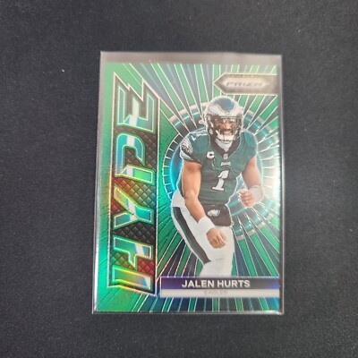 Jalen Hurts Green Hype Panini Prizm 2023-24 NFL Eagles   L21