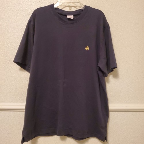 Brooks Brothers T-Shirt Men's L Black Embroidered Gold Logo