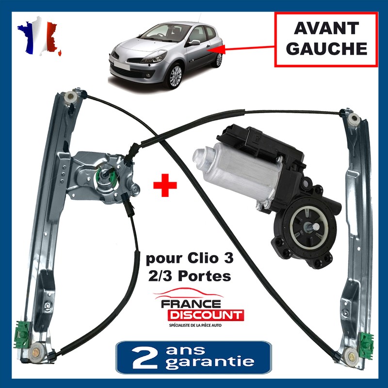Mecanisme De Leve Vitre Confort Avant Gauche Pour Clio 3 2 Portes 8200826169