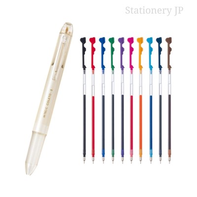 Pilot Hi-tec-c Coleto 5 Color Multi Pen Body, Cream Pearl, 0.3mm 10 Refills Set