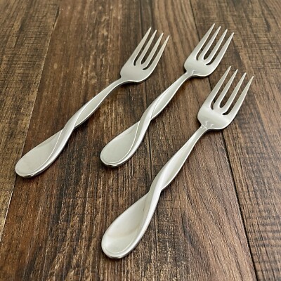 Oneida Aquarius Glossy (3) Salad Fork Stainless 6 7/8in Replacement