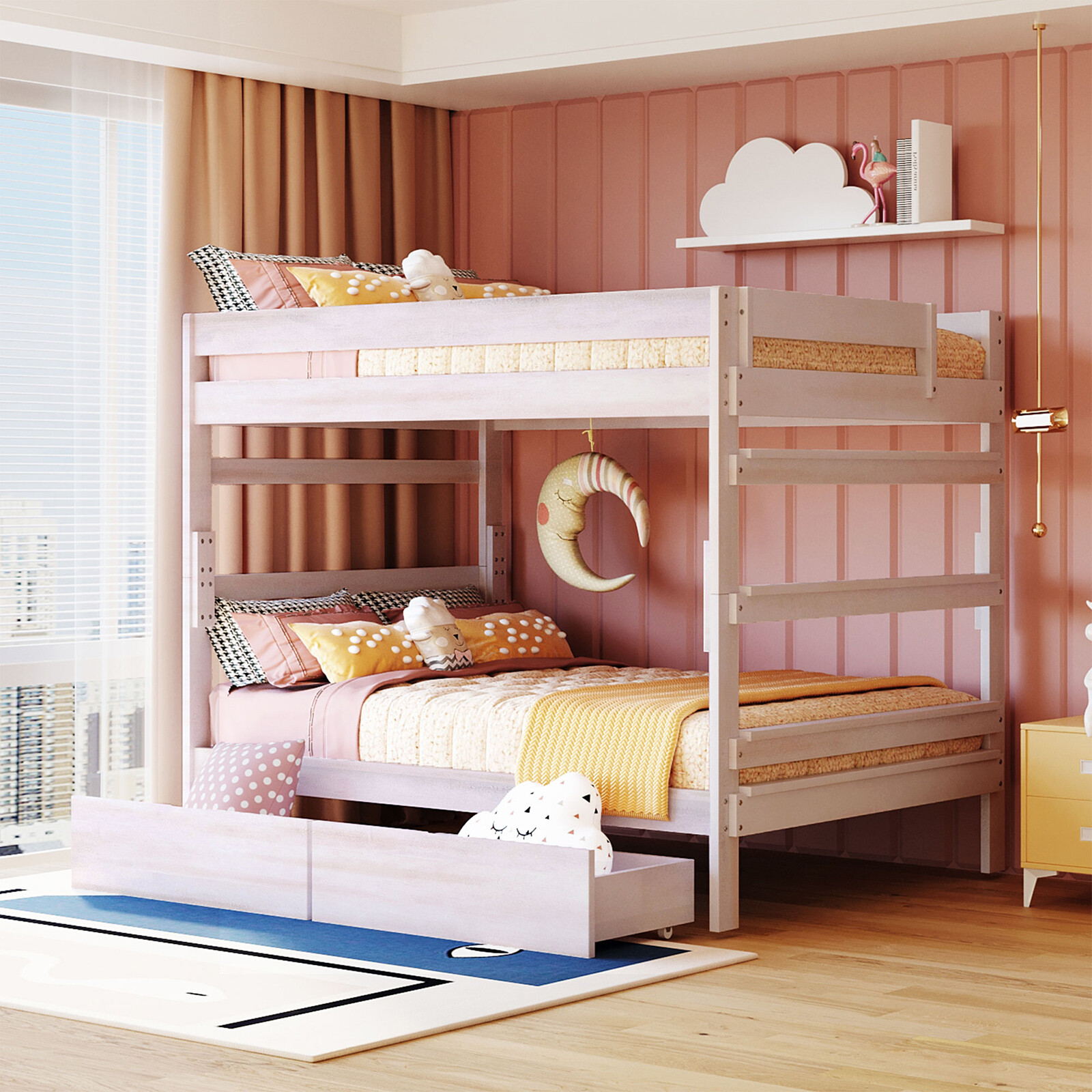With Two Storage Drawers