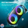 MIATONE Drum Portable Bluetooth Speaker with Lights, 15W Sound, IPX7 Waterproof, Bluetooth 5.3, 24H Playtime, Built-in MIC, TWS Wireless Speakers for Men Women Teen Boys Girls Gifts