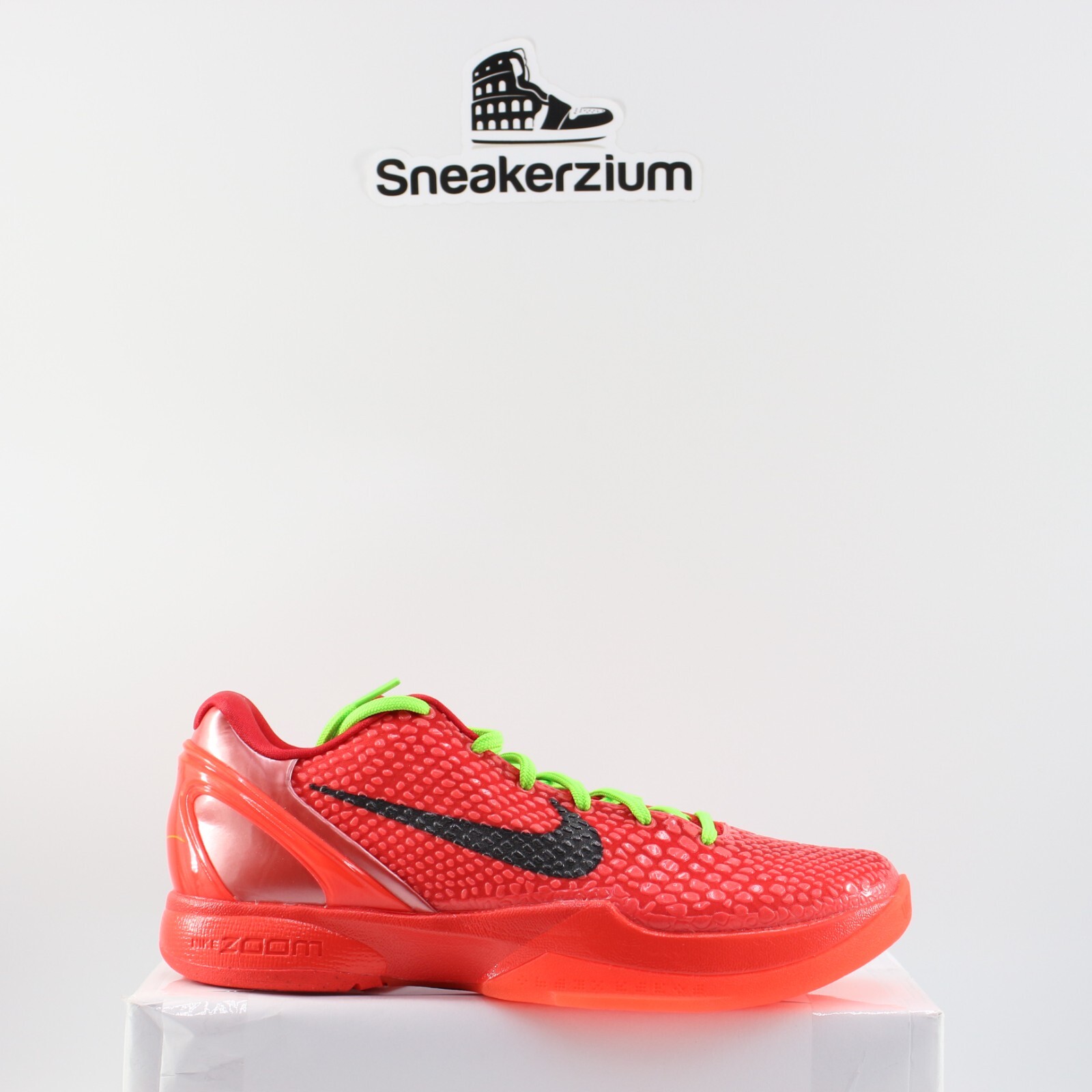 

Мужские новые кроссовки Nike Zoom Kobe 6 Protro Low Reverse Grinch FV4921-600, Красный, Nike Zoom Kobe 6