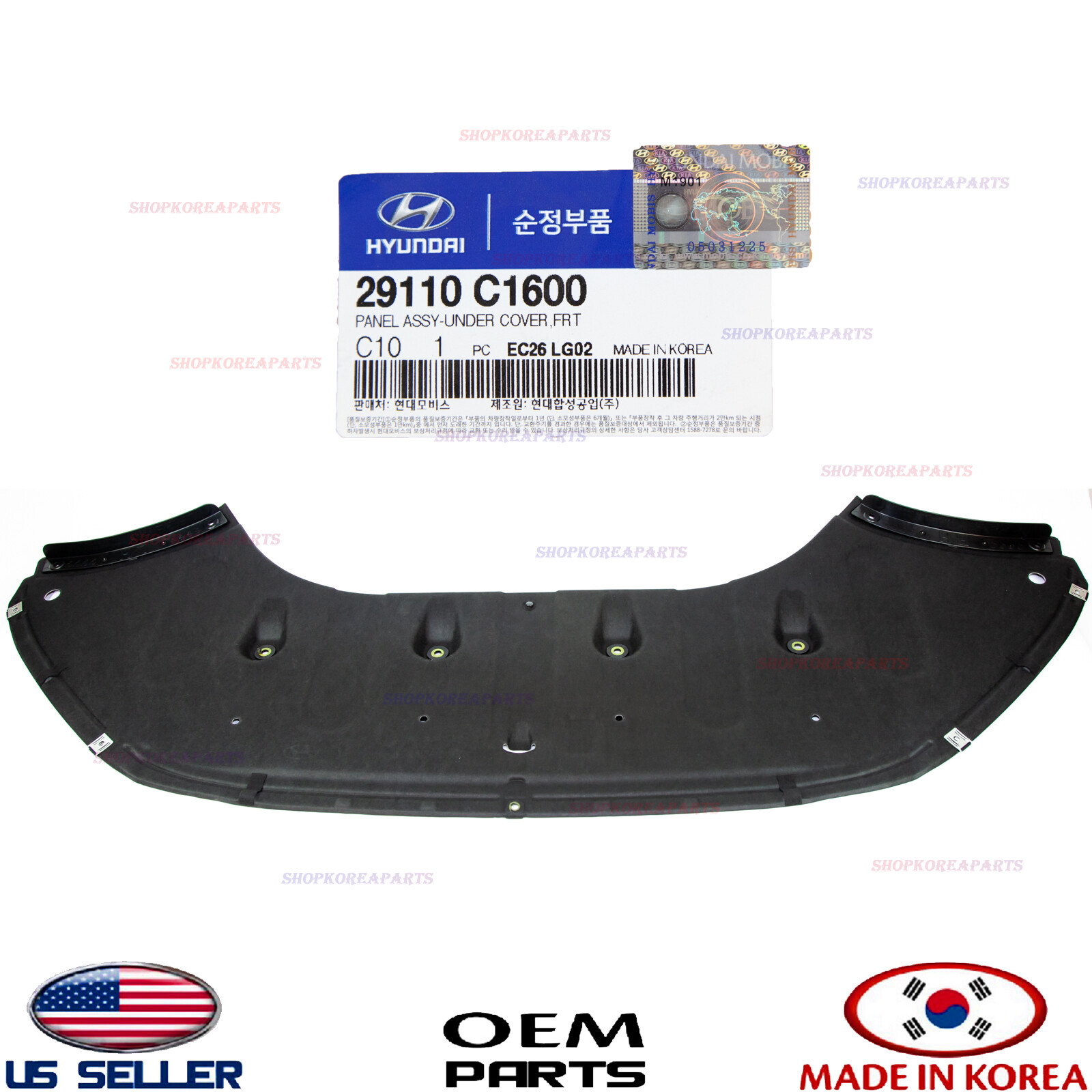 PANEL UNDER COVER FRONT GENUINE! HYUNDAI SONATA HYBRID 2018-2019