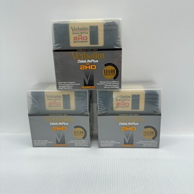 3x Verbatim MF 2HD 3.5'' Floppy Disks Diskettes 1.44 Mb 10 pack Brand New Sealed