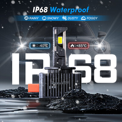 BEVINSEE D3S D3R LED Headlight Bulbs High Low Beam Bright White Xenon Replace