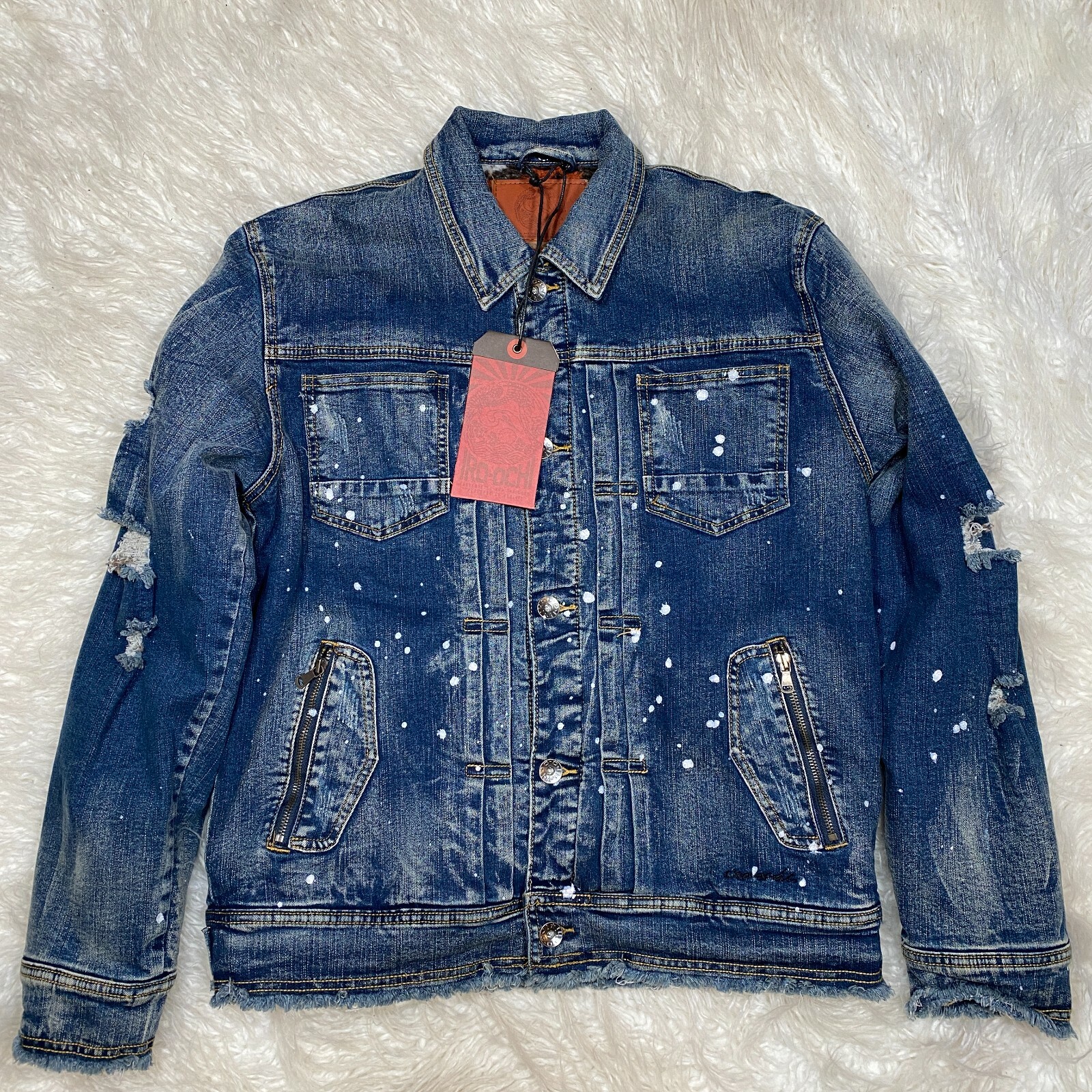 IRO OCHI WASHI DENIM JACKET RIGHTEOUS REBEL SIZE MED 