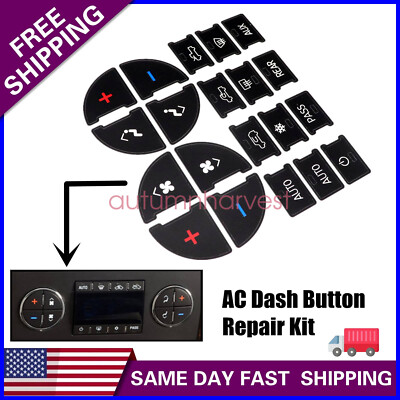 Climate Control Button Stickers Fit For 2007-2014 Chevy Silverado 2500HD 3500HD