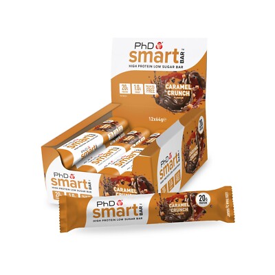 PhD Nutrition Smart Whey Protein Bar Snack Various Flavours 64g 12pk