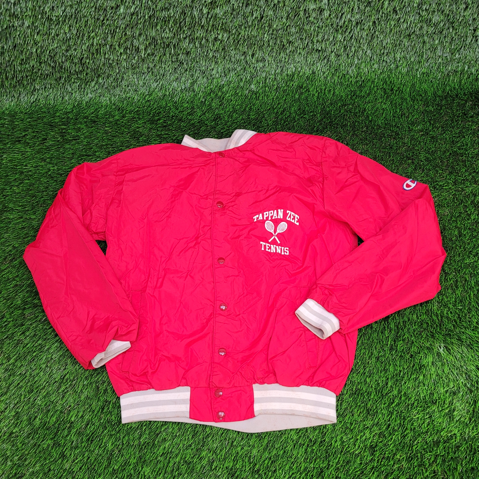 Vintage 90s Champion Tappan-Zee Ringer Bomber Jacket Medium 