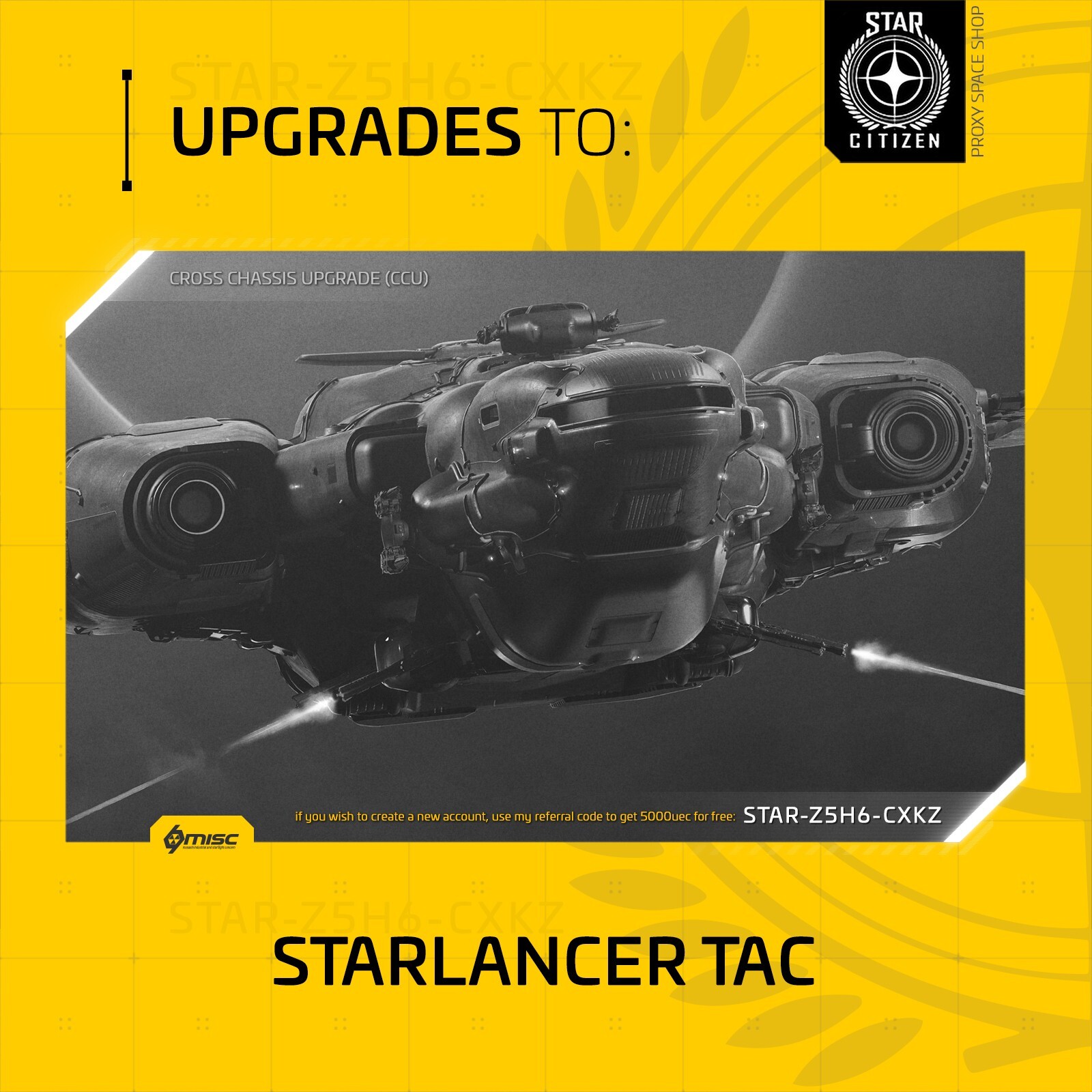 Star Citizen - MISC STARLANCER TAC - UPGRADE - (CCU) | eBay
