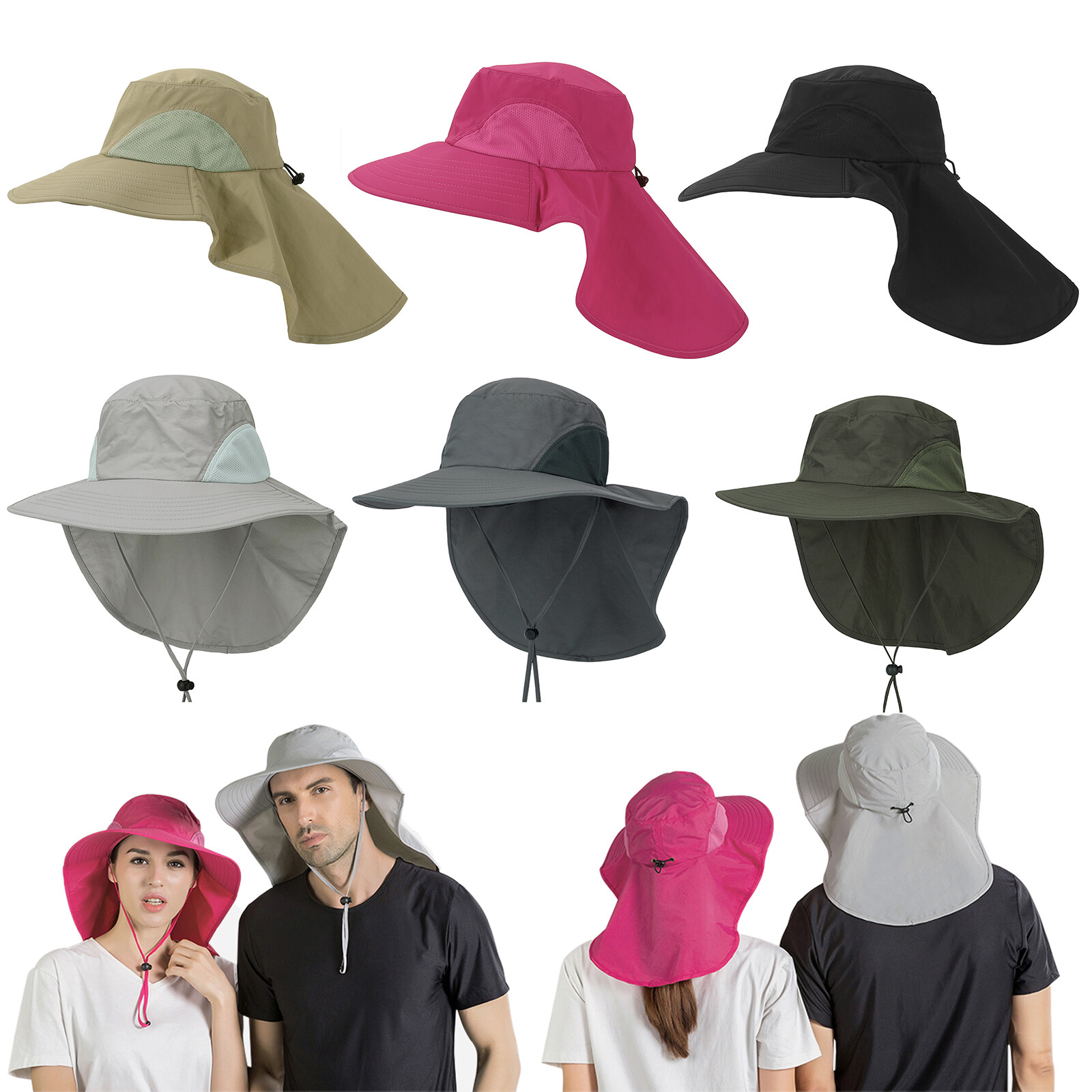 boonie hats with rear sun flap