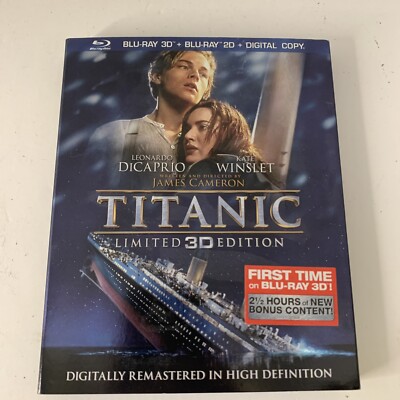 TITANIC (Limited 3D EDITION 4-Disc Blu-ray Set 3D 2D Digital Slipcover) NEW