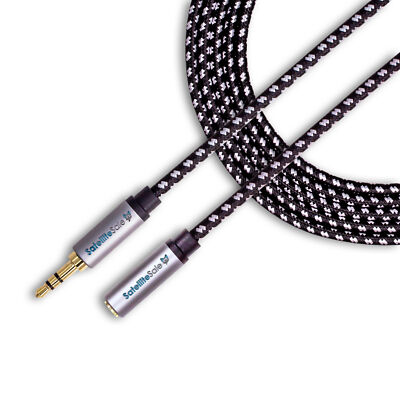 SatelliteSale 3.5mm Jack Male to Female Aux Extension Cable Nylon Cord