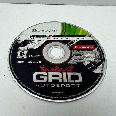 GRID Autosport Black Edition Microsoft Xbox 360 Video Game Disc Only
