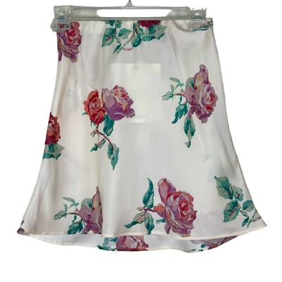 Stone Cold Fox Mini Skirt 2 Floral Silk NWOT