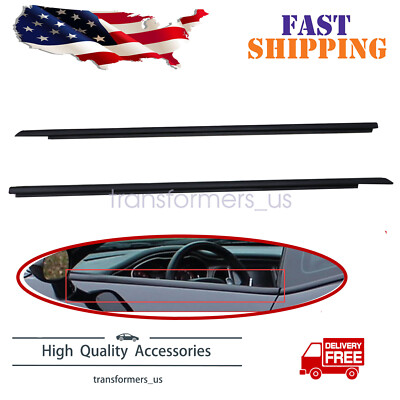 For Dodge Challenger 2008-16 Front Right & Left Door Window Belt Weather Strip