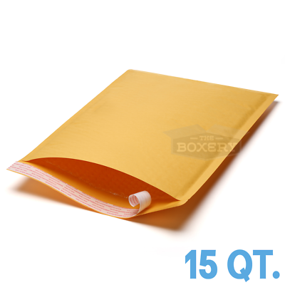 15 #4 9.5 x 14.5 Kraft Bubble Padded Envelopes Mailers from The Boxery