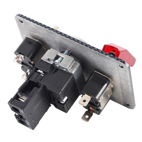 Carbon Ignition Button Switch Panel Engine Start Push LED 12V Toggle Racing Car