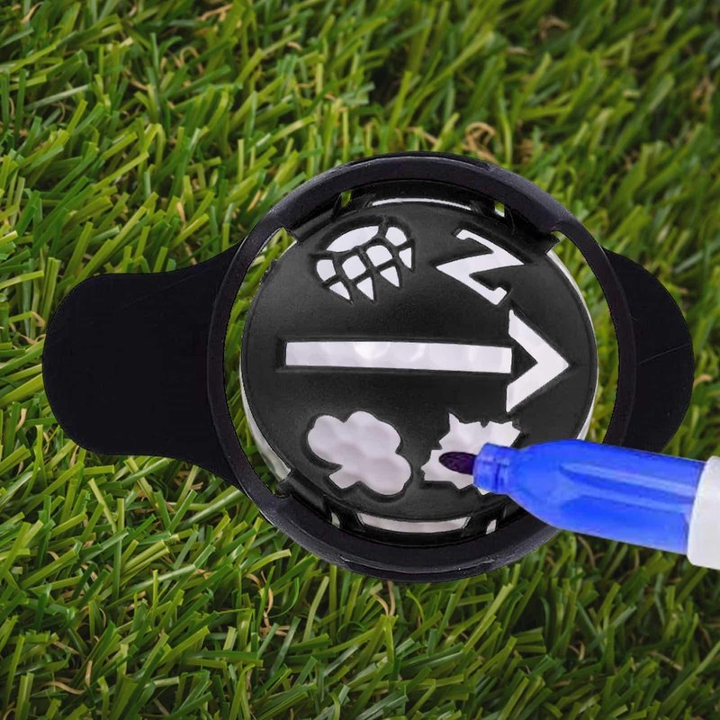 Mark Golf Ball Stencil Monogrammer Marker Template New Line Drawing