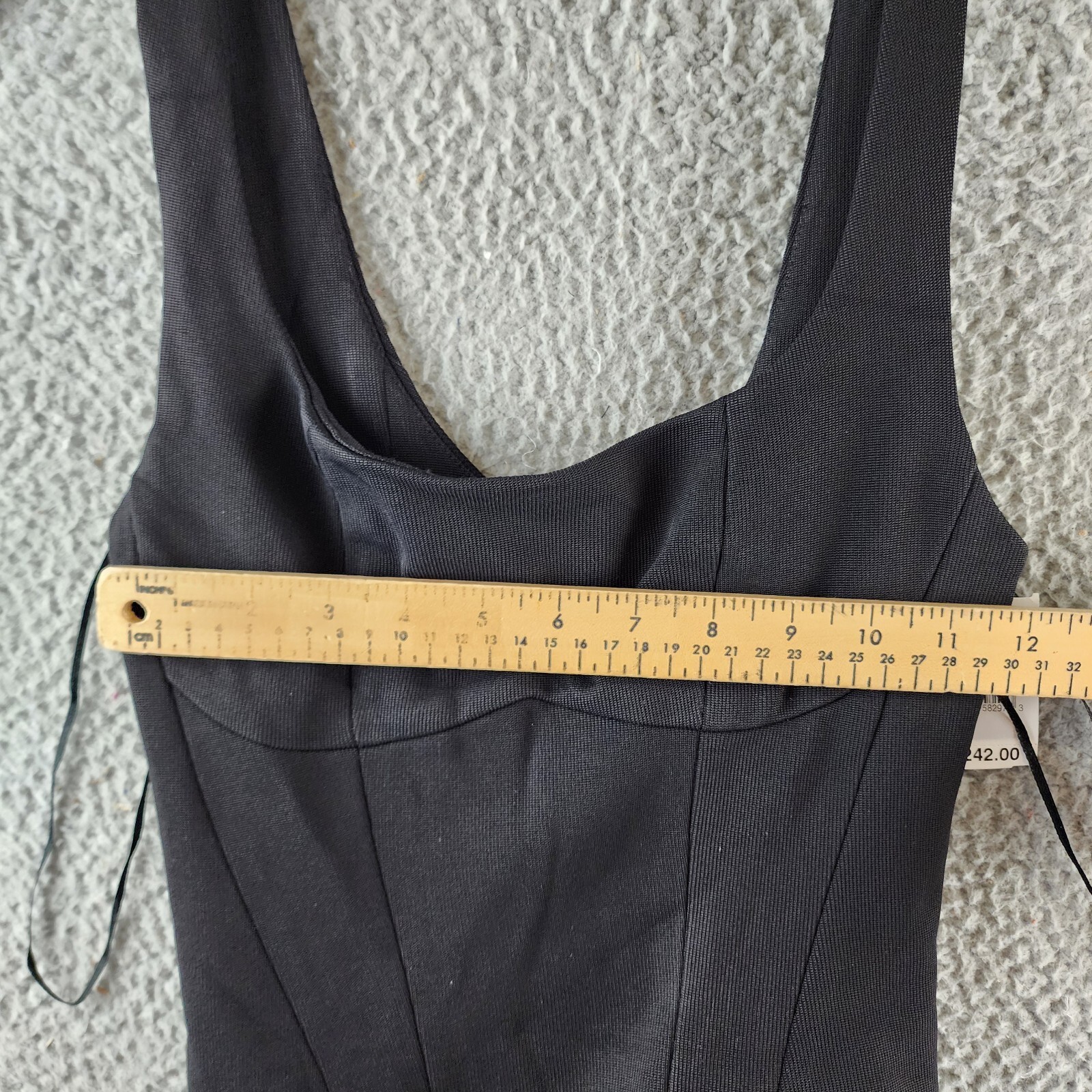 The Mannei Wishaw Maxi Dress Women's 36 Black Square Neck Sleeveless Zip Closure - Picture 6 of 17