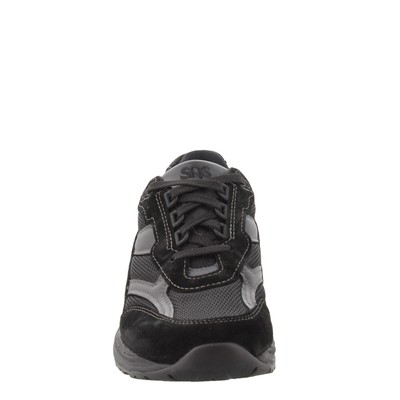Pre-owned Sas Men's , Journey Mesh Walking Shoe Journeymesh Blk Black Leather Mesh