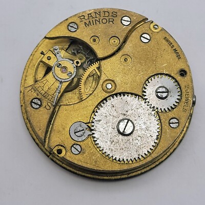 RANDS MINOR Vintage Pocket Watch Movement - Parts - 43mm Diameter
