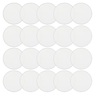 20 Pack Clear Plastic Circle Disc Round Acrylic Sheet Clear Plexiglass, 2 1/4''