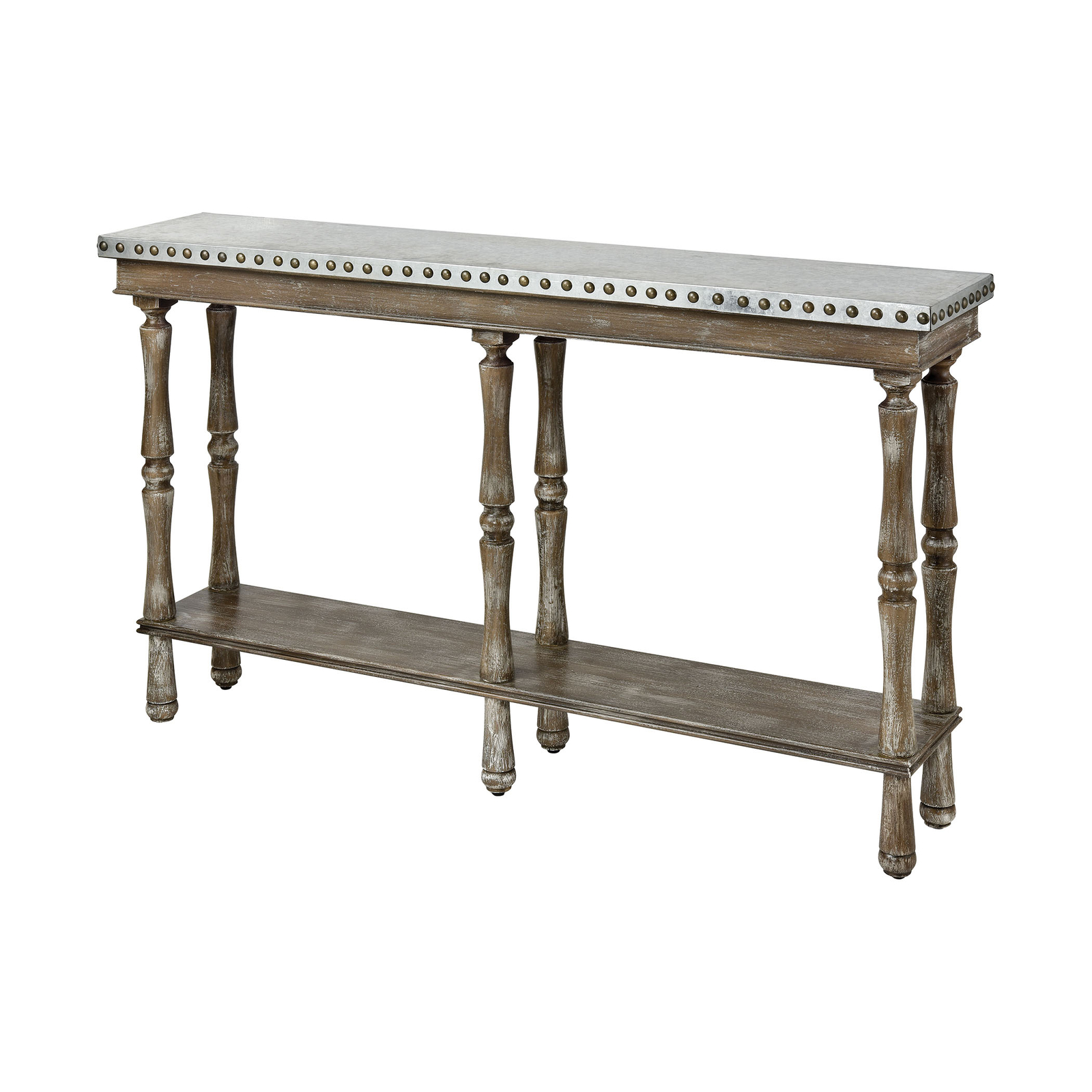 Stein World Rhodes Console Table in Warm Washed Oak and Galvanized ...
