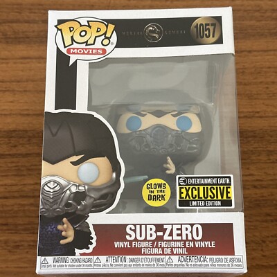 Sub-Zero Entertainment Earth Exclusive Mortal Kombat Funko Pop! 1057 + Protector
