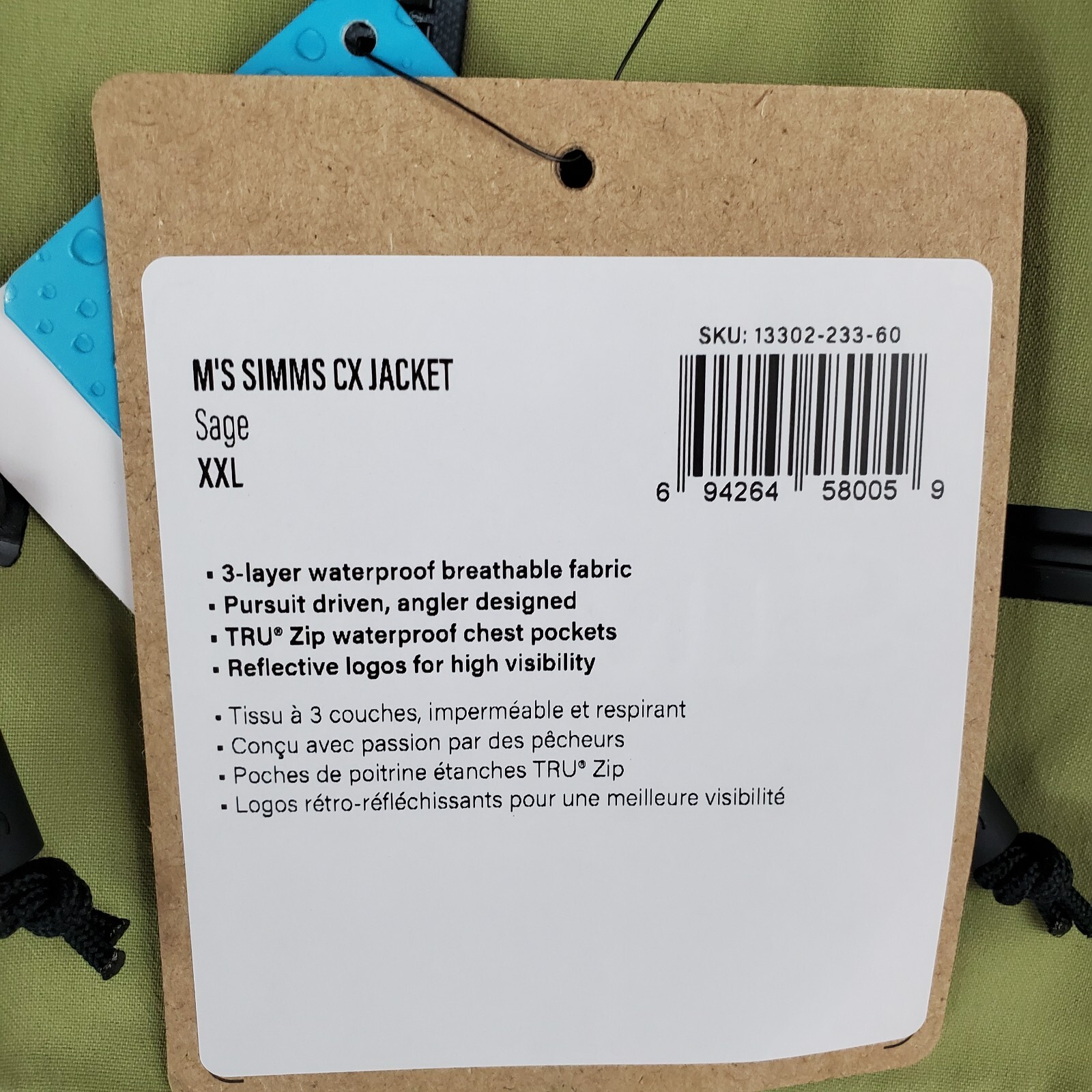 Pre-owned Simms $449 Mens Size 2xl 30k Waterproof Cx Hooded Jacket Coat Shell Gray Xxl