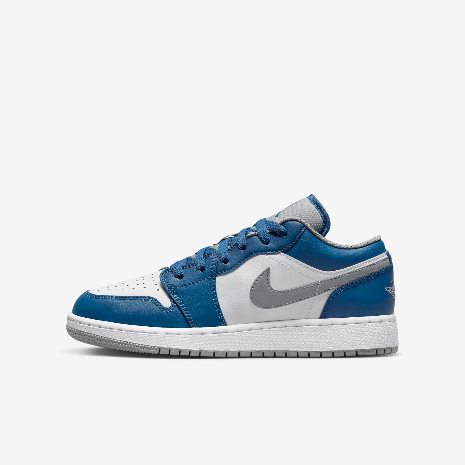

Кроссовки Nike Air Jordan 1 Low True Blue Cement Grey GS 553560-412, True blue/cement grey/white, Air Jordan 1 Low