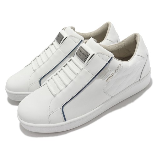 

Мужские повседневные туфли без шнурков Royal Elastics Adelaide Lux White Blue 02713-005, Белый, Adelaide Lux