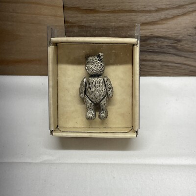 Bears From The Past Fully Jointed Pewter Bear Pin NIB