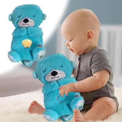 Musical LED Stuffed Bear Plush Sound Machine Music Light& Rhythmic Breath Motion