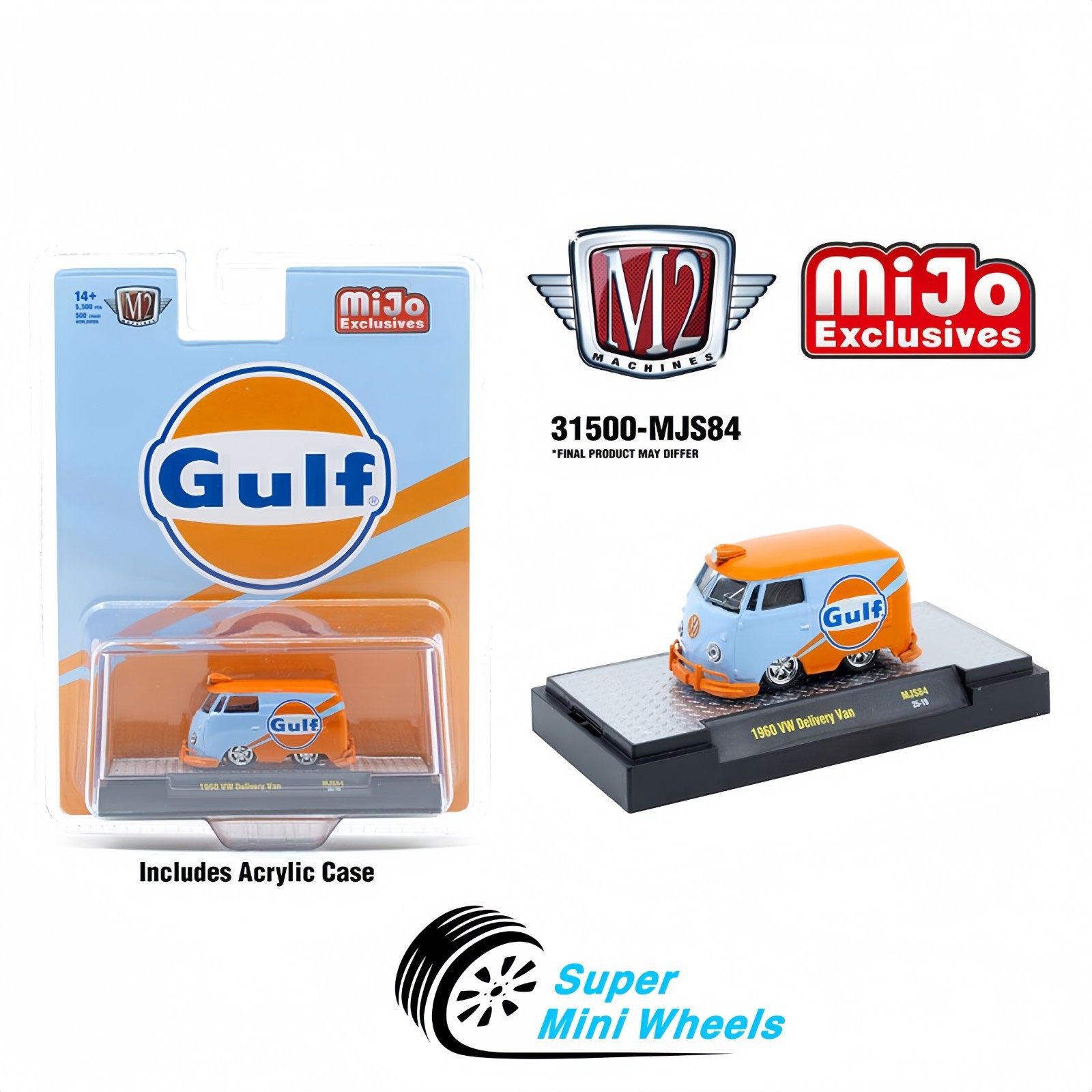 【尾張小牧店】 中古 M2 Machines/エムツーマシーンズ)　1/64 MOONEYES 1960 VW Single Cab Truck【728】 M2 MACHINES AUTO HAULERS 1960 VW SINGLE CAB TRUCK MOONEYES